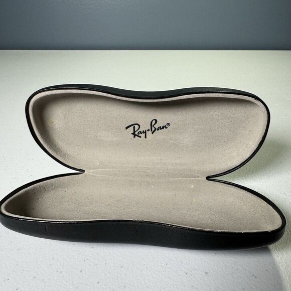RAY-BAN Black Clamshell Glasses Eyeglasses Sunglasses Case Empty Holder - Picture 4 of 7
